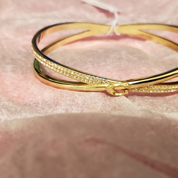 Gold tone Coach bangle bracelet - Picture 2 of 2
